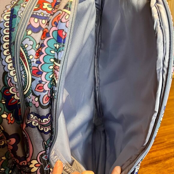 Vera Bradley Lighten Up Purple Grand Backpack In The Kona Paisley Pattern - Picture 10 of 10